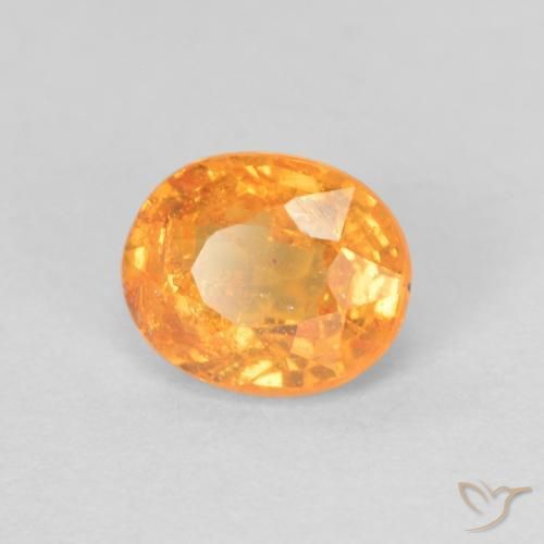Hilo de espesartita Naranja intenso natural de 0.55 ct, Ovalada, VS-SI