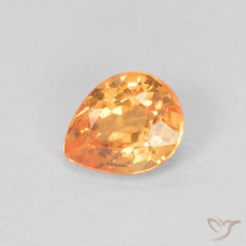 0.43ct Natural Naranja claro Hilo de espesartita, En forma de pera, VVS-VS