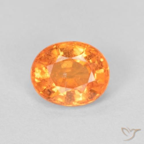 0.59ct Natural Naranja medio Hilo de espesartita, Ovalada, VS-SI