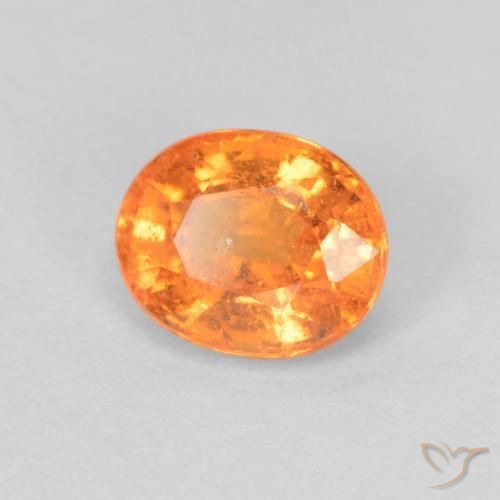 Hilo de espesartita Naranja medio natural de 0.59 ct, Ovalada, VS-SI