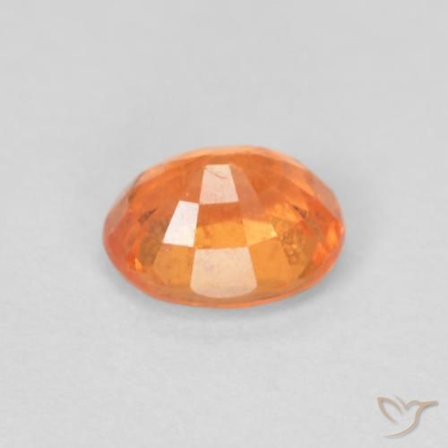 Hilo de espesartita Naranja medio natural de 0.59 ct, Ovalada, VS-SI