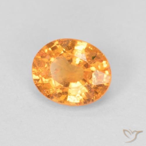 Hilo de espesartita Naranja claro natural de 0.56 ct, Ovalada, VS-SI