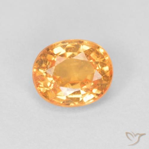0.58ct Natural Naranja miel Hilo de espesartita, Ovalada, VS-SI
