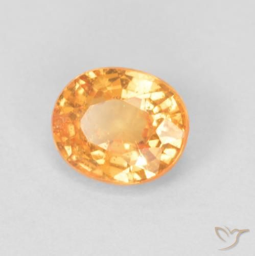 Hilo de espesartita Naranja miel natural de 0.58 ct, Ovalada, VS-SI