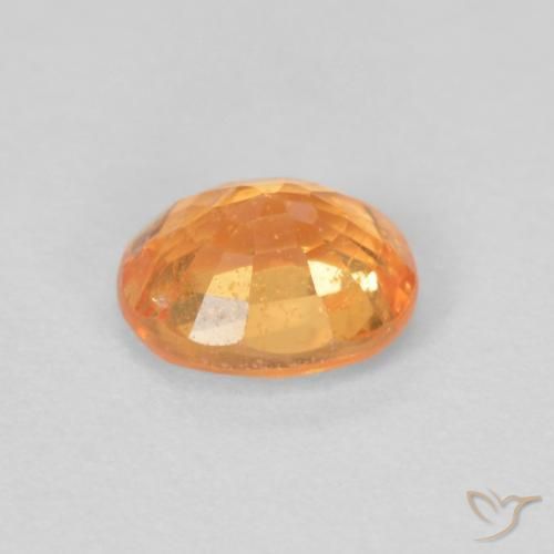 Hilo de espesartita Naranja miel natural de 0.58 ct, Ovalada, VS-SI
