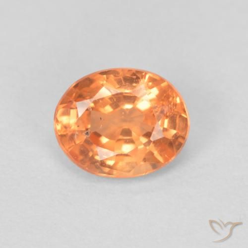 0.54ct Natural Naranja medio Hilo de espesartita, Ovalada, VS