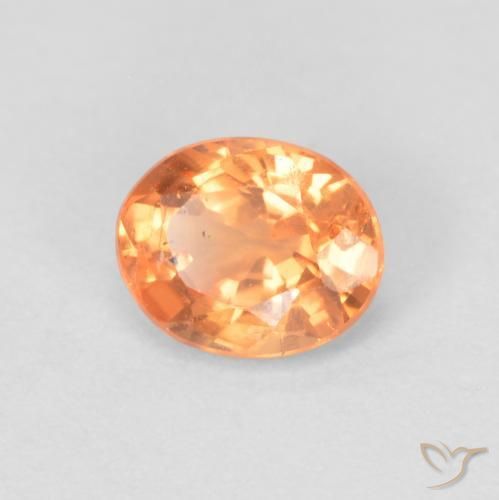 Hilo de espesartita Naranja medio natural de 0.54 ct, Ovalada, VS