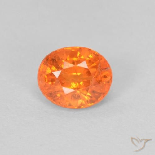 0.54ct Natural Naranja fuego Hilo de espesartita, Ovalada, VS