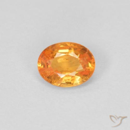 0.33ct Natural Naranja claro Hilo de espesartita, Ovalada, VS-SI