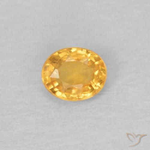 0.25ct Natural Dorado naranja Hilo de espesartita, Ovalada, VS