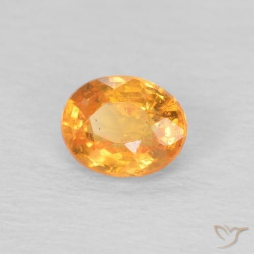 Hilo de espesartita Naranja claro natural de 0.38 ct, Ovalada, VS