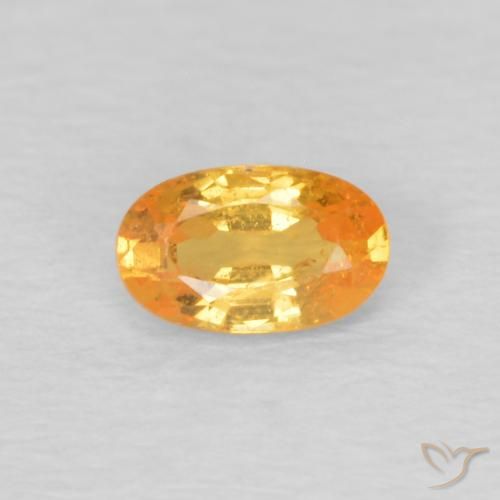 0.32ct Natural Naranja medio Hilo de espesartita, Ovalada, VS