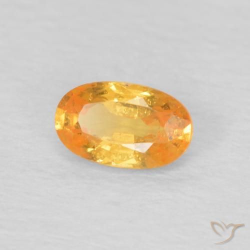Hilo de espesartita Naranja medio natural de 0.32 ct, Ovalada, VS
