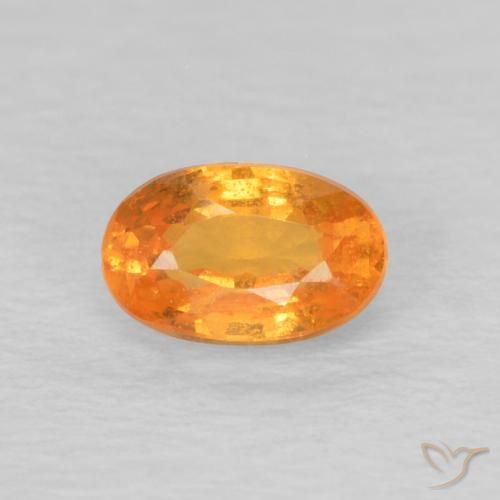 0.46ct Natural Naranja medio Hilo de espesartita, Ovalada, VS
