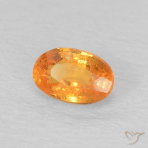 Hilo de espesartita Naranja medio natural de 0.46 ct, Ovalada, VS