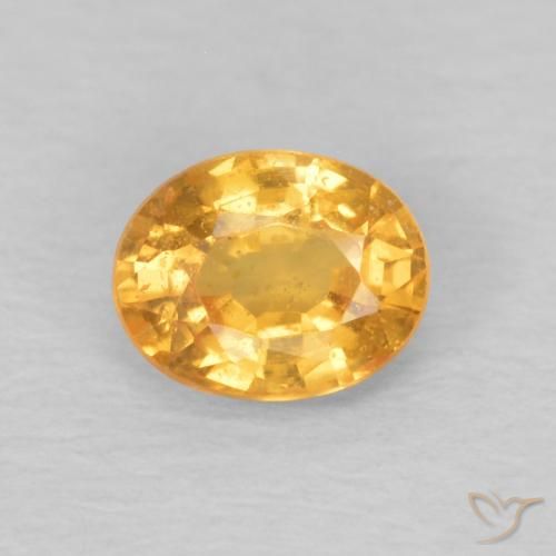 0.47ct Natural Dorado naranja Hilo de espesartita, Ovalada, VS