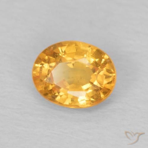 Hilo de espesartita Dorado naranja natural de 0.47 ct, Ovalada, VS