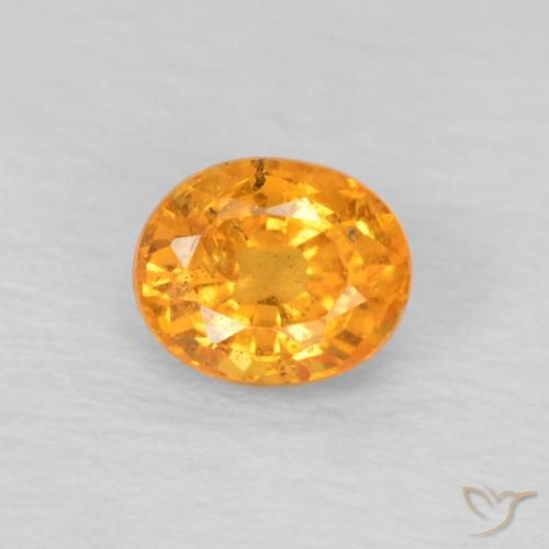 0.42ct Natural Naranja medio Hilo de espesartita, Ovalada, VS-SI