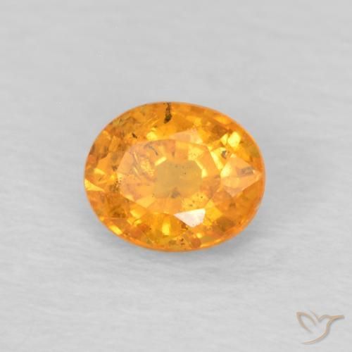 Hilo de espesartita Naranja medio natural de 0.42 ct, Ovalada, VS-SI
