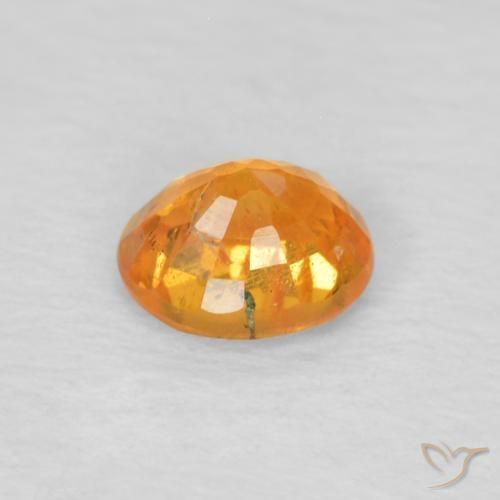 Hilo de espesartita Naranja medio natural de 0.42 ct, Ovalada, VS-SI