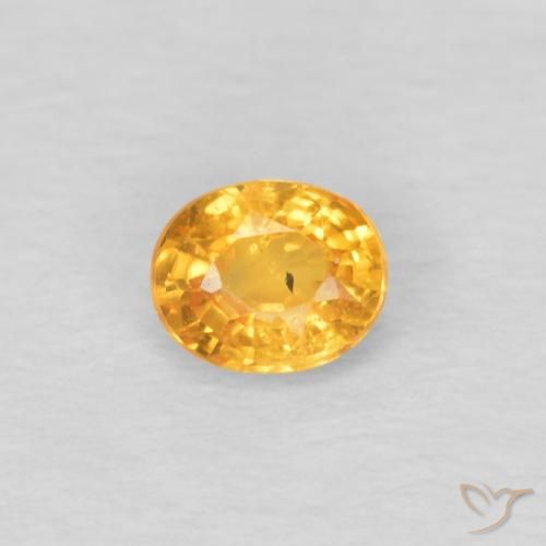 0.25ct Natural Dorado naranja Hilo de espesartita, Ovalada, VS