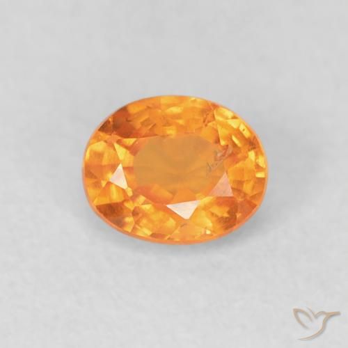 0.53ct Natural Naranja claro Hilo de espesartita, Ovalada, VS
