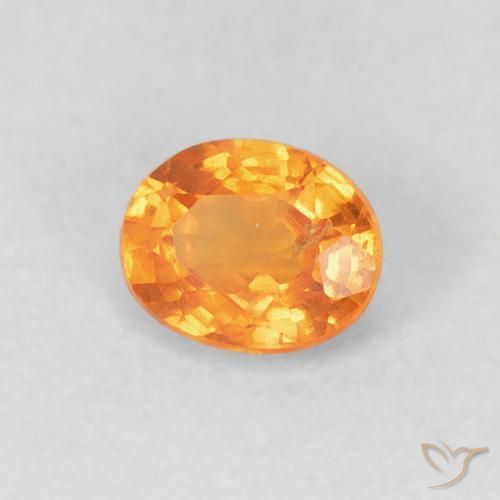 Hilo de espesartita Naranja claro natural de 0.53 ct, Ovalada, VS