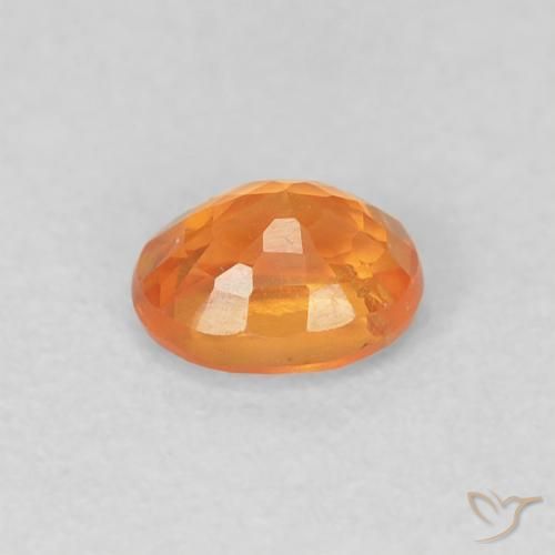 Hilo de espesartita Naranja claro natural de 0.53 ct, Ovalada, VS