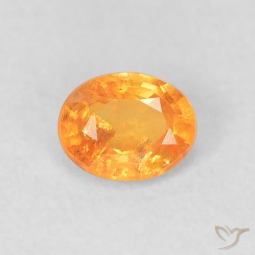 0.53ct Natural Naranja claro Hilo de espesartita, Ovalada, VS-SI