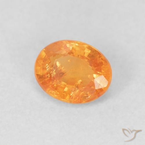 Hilo de espesartita Naranja claro natural de 0.53 ct, Ovalada, VS-SI