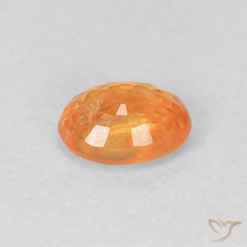 Hilo de espesartita Naranja claro natural de 0.53 ct, Ovalada, VS-SI