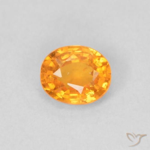 0.43ct Natural Naranja intenso Hilo de espesartita, Ovalada, VS