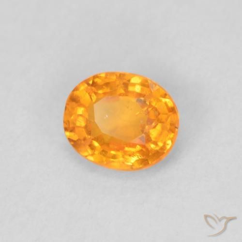 Hilo de espesartita Naranja intenso natural de 0.43 ct, Ovalada, VS