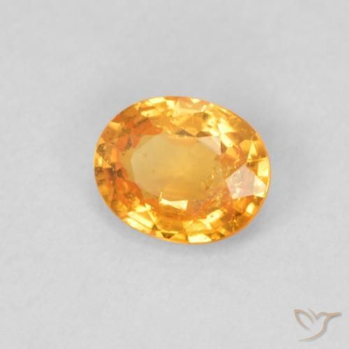 Hilo de espesartita Naranja claro natural de 0.47 ct, Ovalada, VS