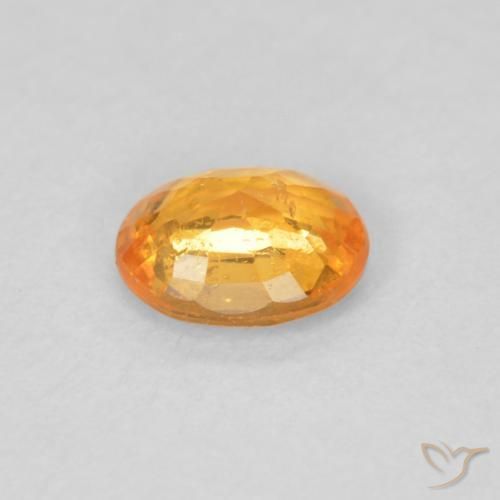 Hilo de espesartita Naranja claro natural de 0.47 ct, Ovalada, VS
