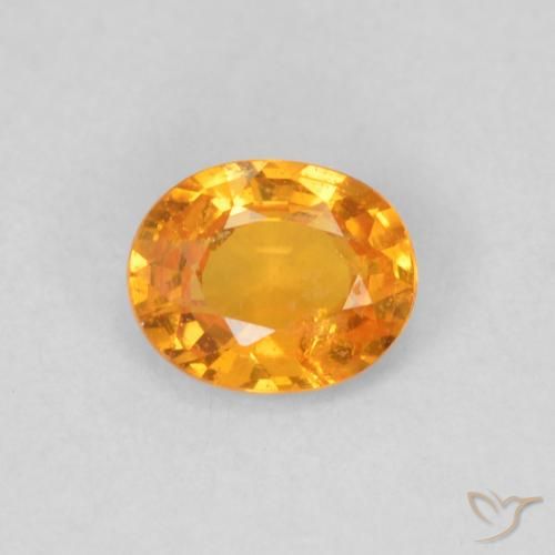0.48ct Natural Naranja miel Hilo de espesartita, Ovalada, VS