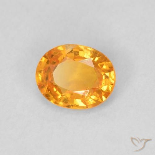 Hilo de espesartita Naranja miel natural de 0.48 ct, Ovalada, VS