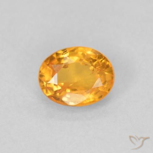 0.46ct Natural Naranja medio Hilo de espesartita, Ovalada, VS-SI