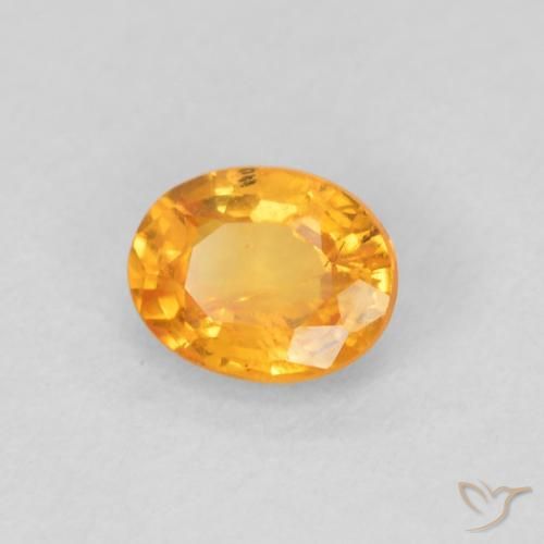 Hilo de espesartita Naranja medio natural de 0.46 ct, Ovalada, VS-SI