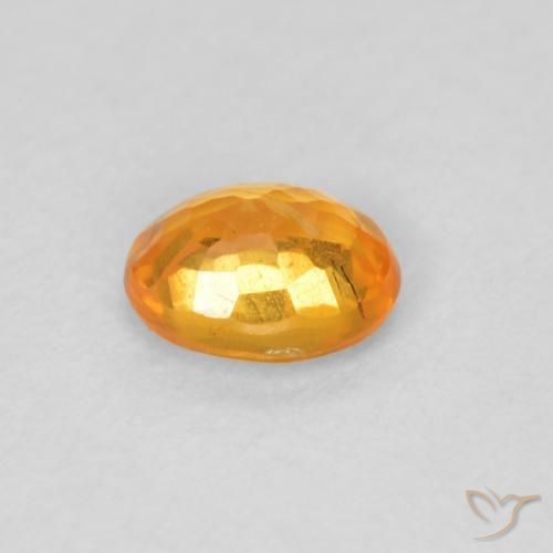 Hilo de espesartita Naranja medio natural de 0.46 ct, Ovalada, VS-SI