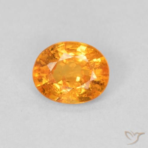 0.49ct Natural Naranja miel Hilo de espesartita, Ovalada, VS-SI