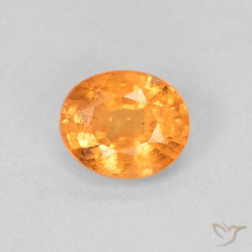 0.54ct Natural Naranja miel Hilo de espesartita, Ovalada, VS-SI