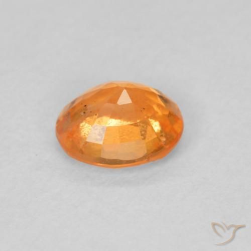 Hilo de espesartita Naranja miel natural de 0.54 ct, Ovalada, VS-SI