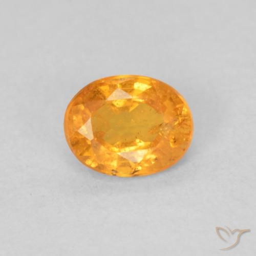 0.48ct Natural Naranja intenso Hilo de espesartita, Ovalada, VS-SI