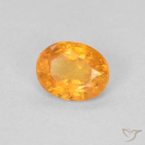 Hilo de espesartita Naranja intenso natural de 0.48 ct, Ovalada, VS-SI