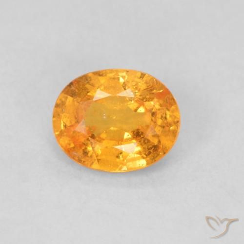 0.48ct Natural Naranja medio Hilo de espesartita, Ovalada, VS-SI