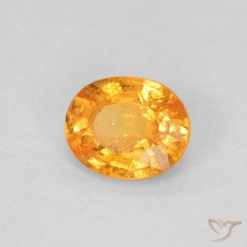 Hilo de espesartita Naranja medio natural de 0.48 ct, Ovalada, VS-SI