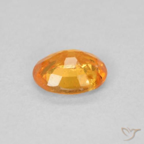Hilo de espesartita Naranja medio natural de 0.48 ct, Ovalada, VS-SI