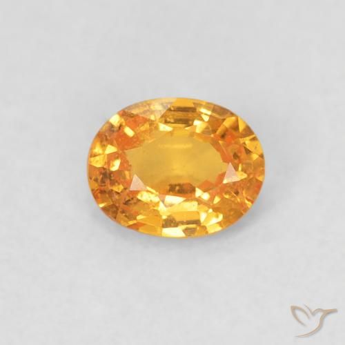 0.39ct Natural Naranja intenso Hilo de espesartita, Ovalada, VS