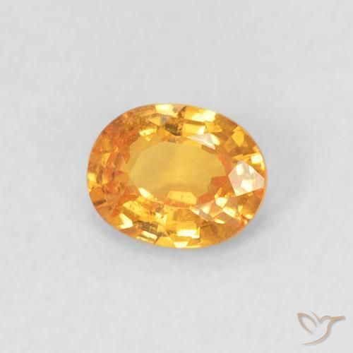 Hilo de espesartita Naranja intenso natural de 0.39 ct, Ovalada, VS